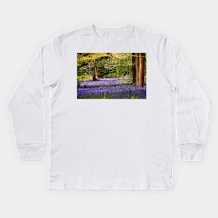 Bluebells Bluebell Woods Basildon Park Berkshire Kids Long Sleeve T-Shirt